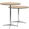 Flash Furniture 42" Black and Beige Contemporary Round Outdoor Patio Furniture Cocktail Table with Column